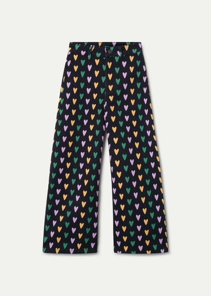 Compañia Fantastica - Pastel Heart Stretch Denim Jeans