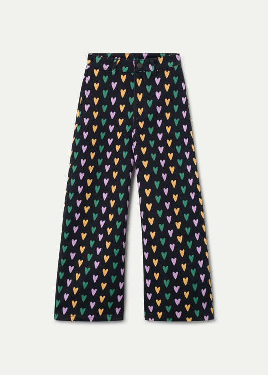 Compañia Fantastica - Pastel Heart Stretch Denim Jeans