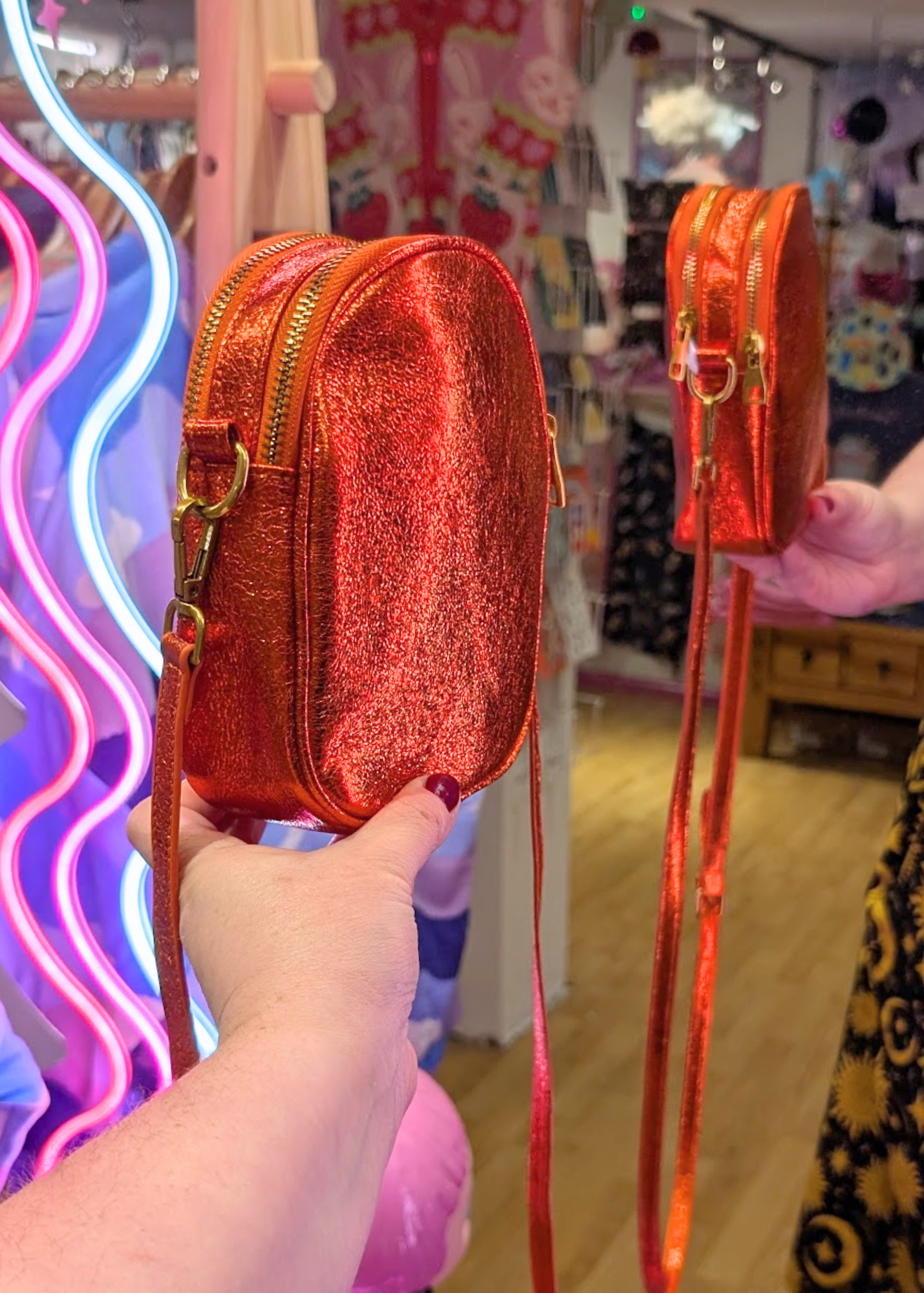 The Edit - Metallic Orange Cross Body Mini Bag