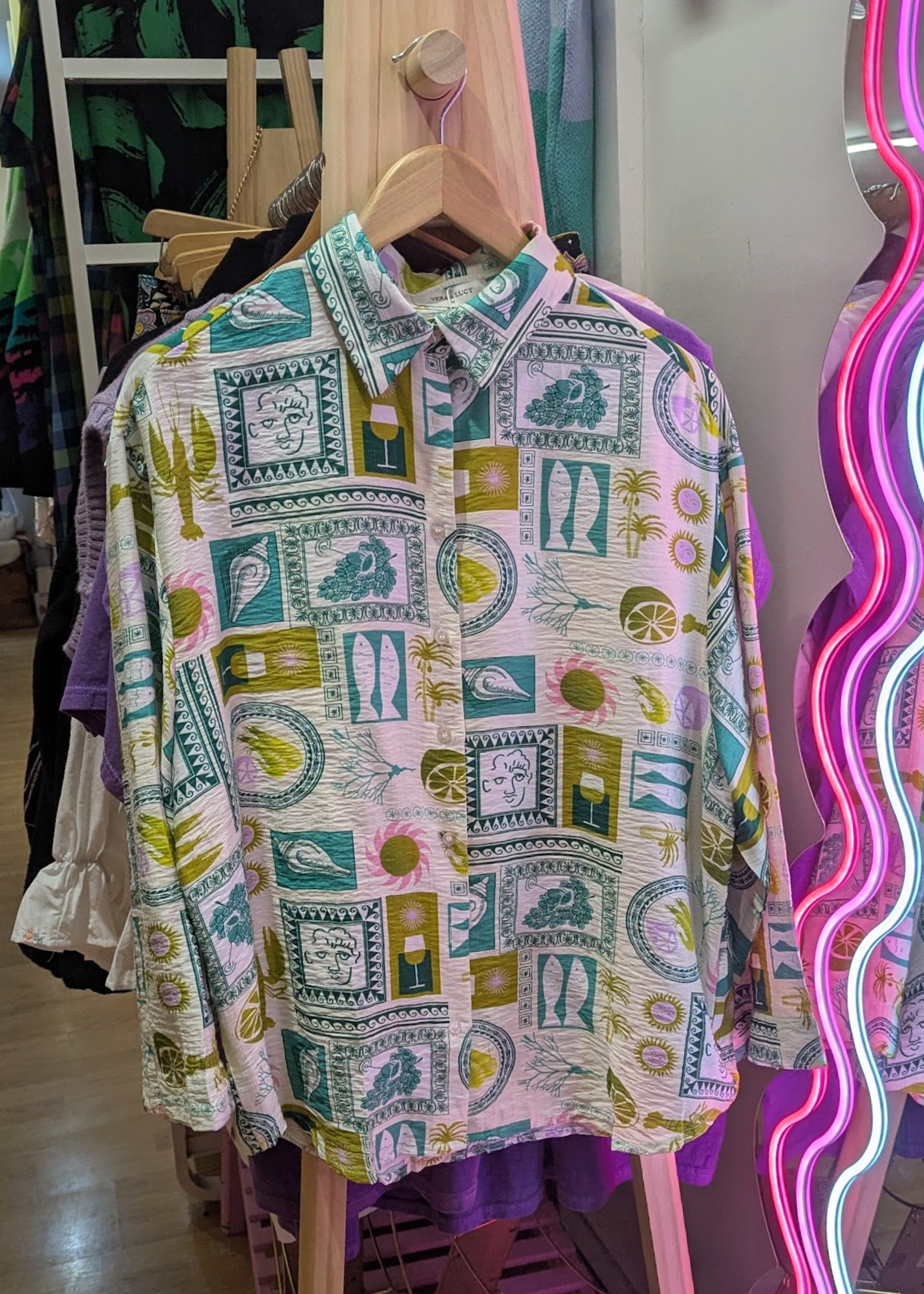 The Edit - Green Mosaic Shirt