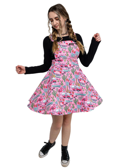 Run & Fly - Palm Springs Flared Pinafore Dress