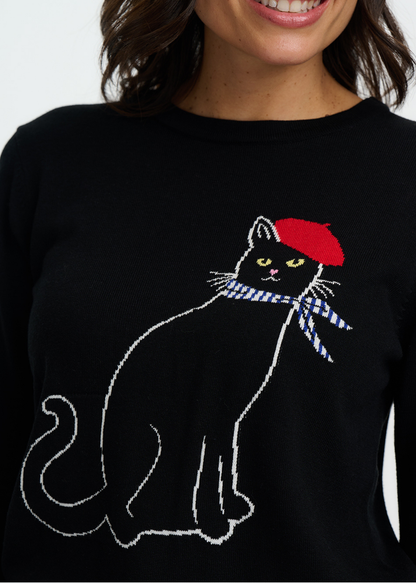 Sugarhill Brighton - Rita French Kitty Black Jumper