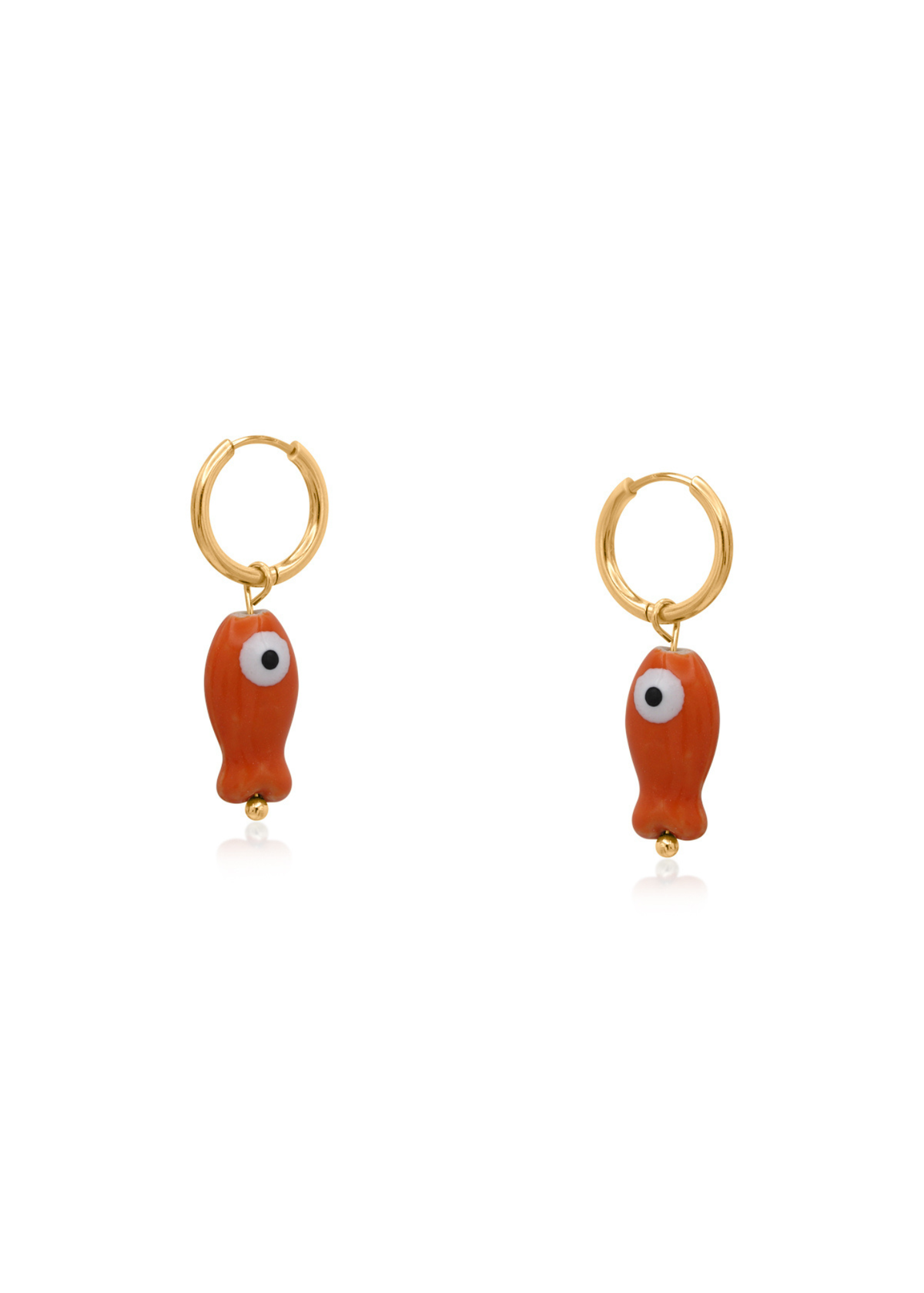 Big Metal London - Ceramic Painted Mini Fish Earrings