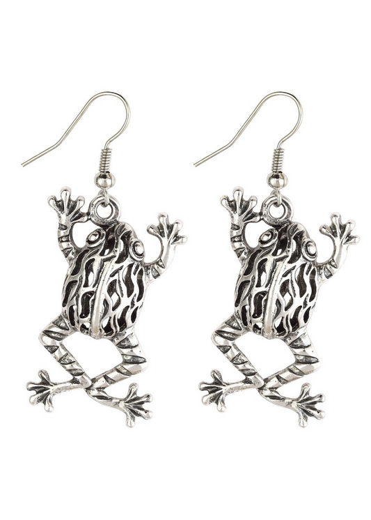 Joe Cool - Fretwork Froggy Earrings