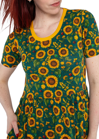 Rebel Romance - Sunflower Charity Midi Stretch Dress