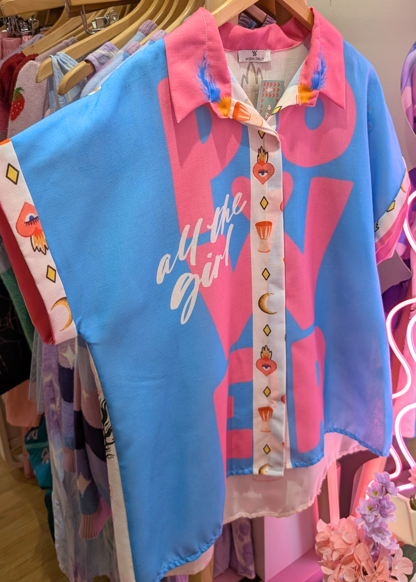 The Edit - Girl Power Celestial Oversized Shirt