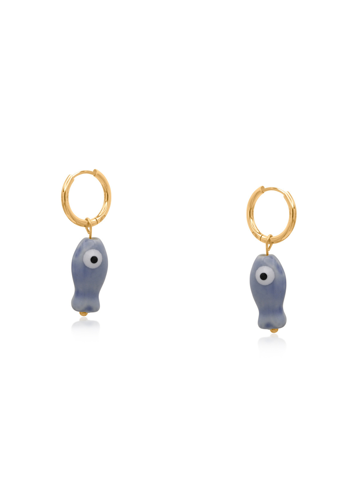 Big Metal London - Ceramic Painted Mini Fish Earrings