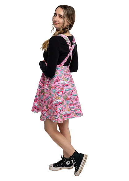 Run & Fly - Palm Springs Flared Pinafore Dress