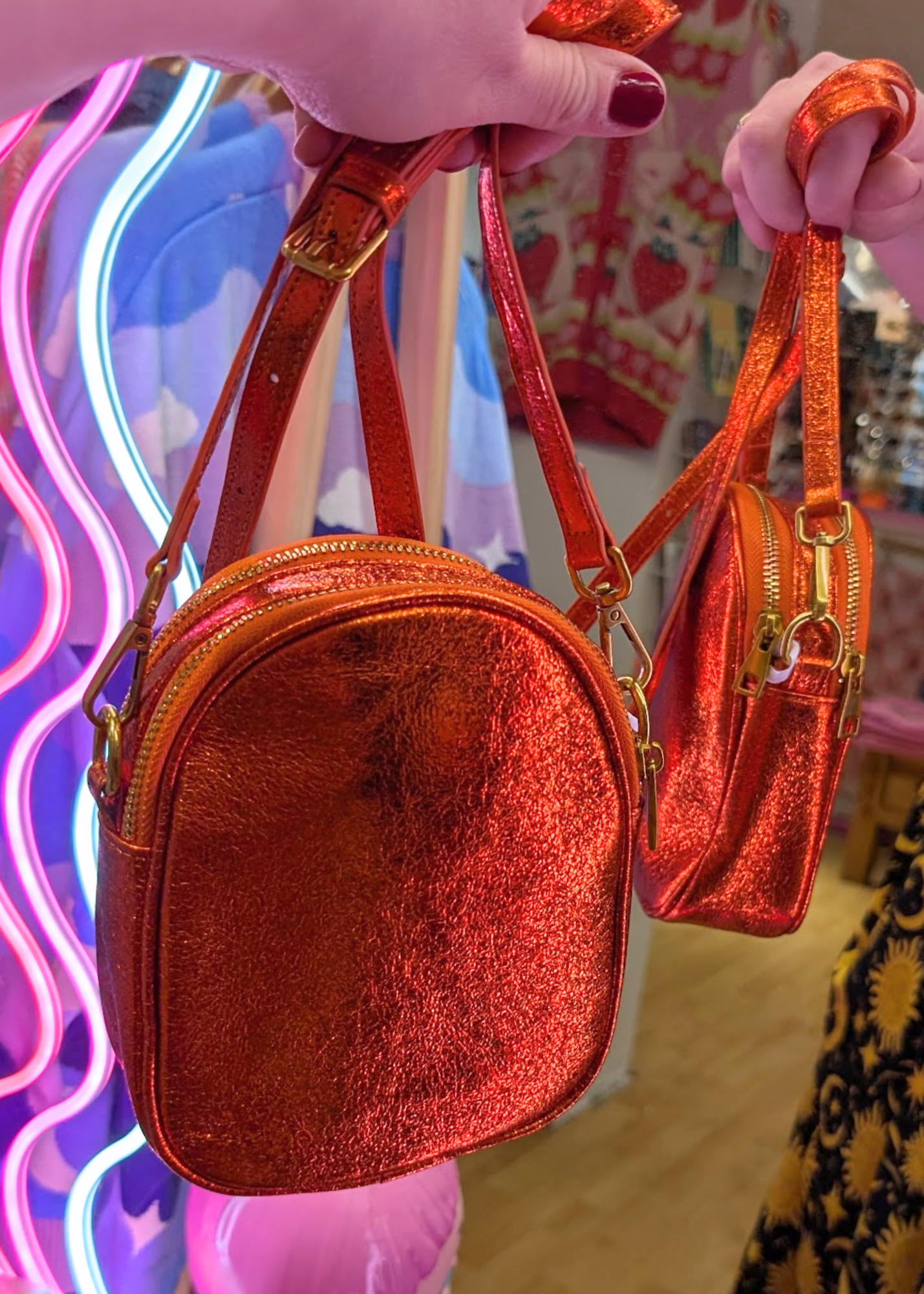 The Edit - Metallic Orange Cross Body Mini Bag