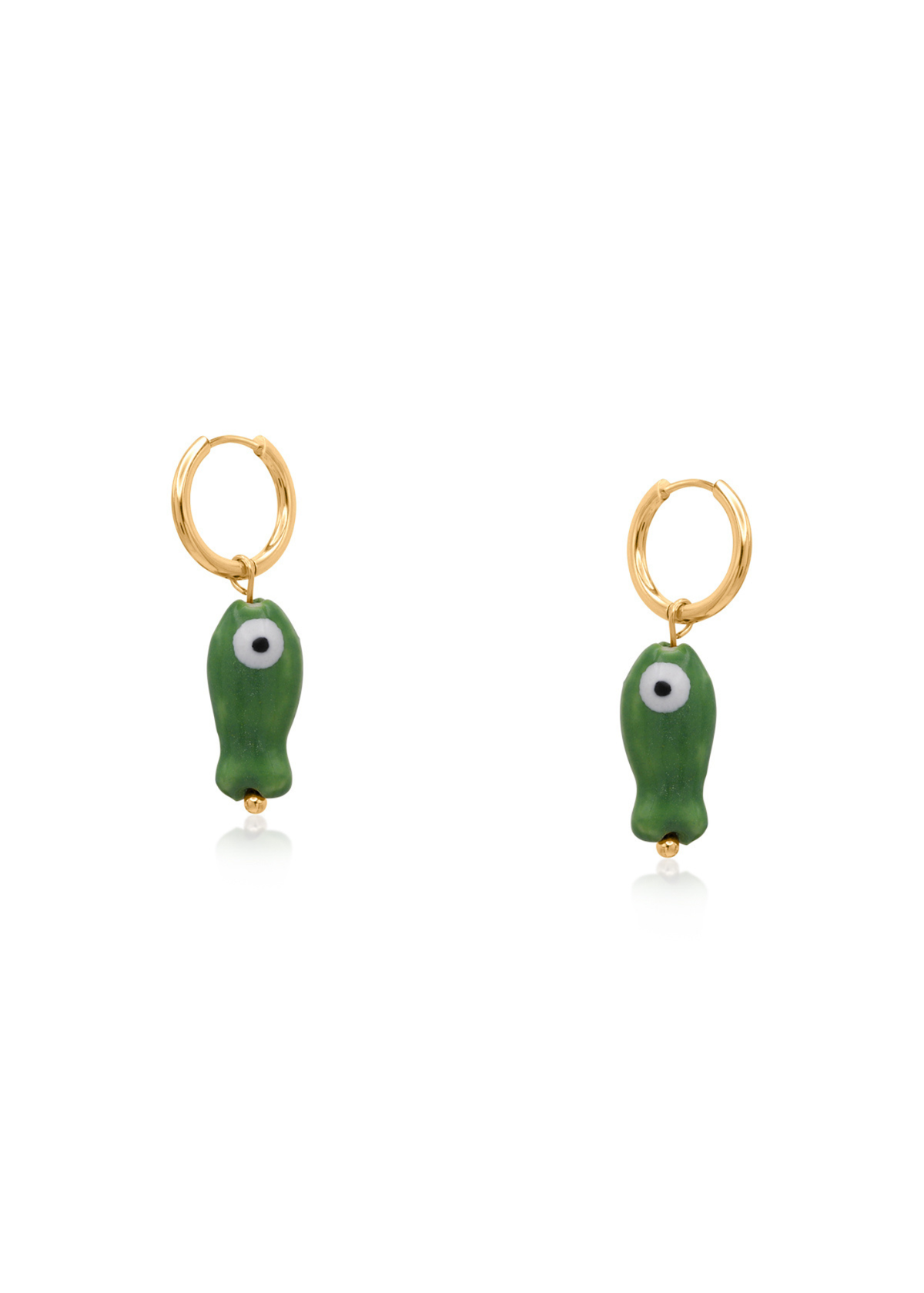Big Metal London - Ceramic Painted Mini Fish Earrings
