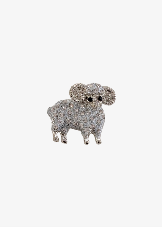 The Edit - Sparkly Ram Brooch