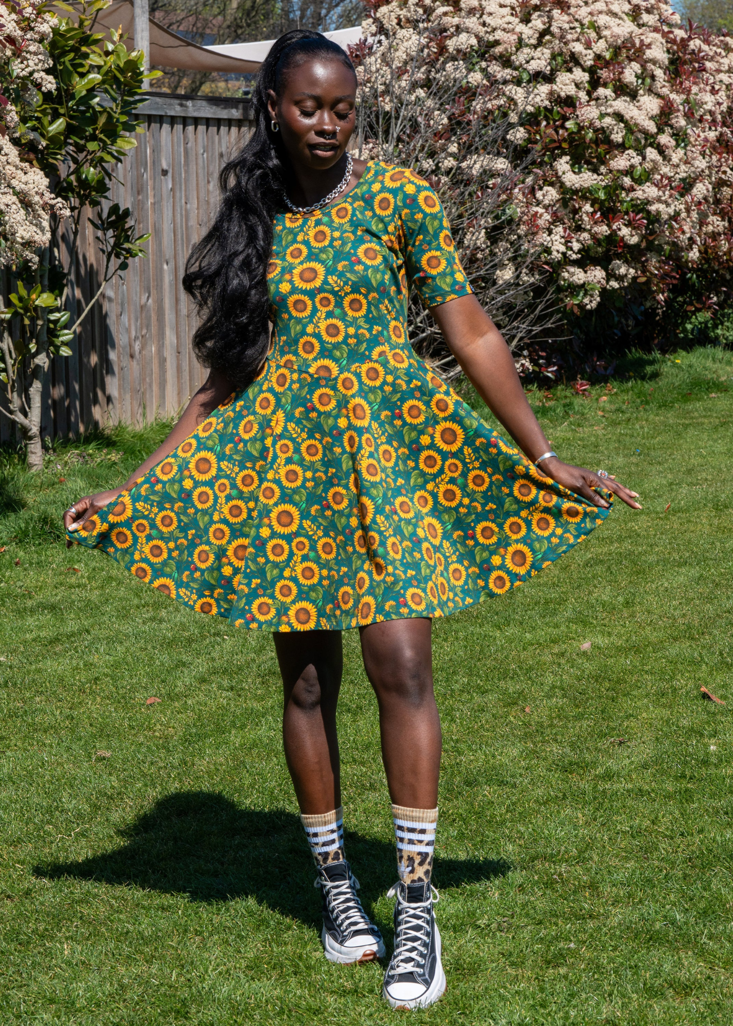 Rebel Romance - Sunflower Charity Fit & Flare Skater Dress