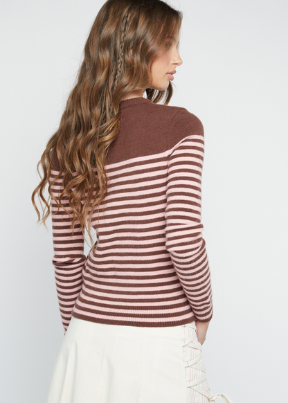 Daisy Street - Junie Stripe Zip-up Cardigan
