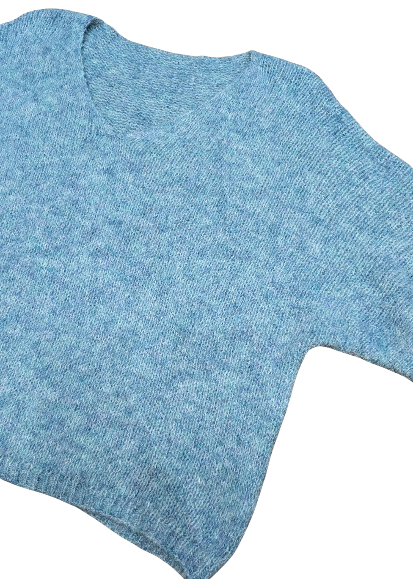 The Edit - Sea Green Oversized V-Neck Jumper
