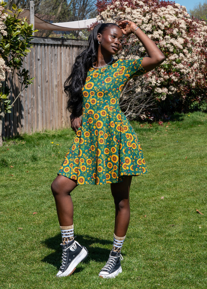Rebel Romance - Sunflower Charity Fit & Flare Skater Dress