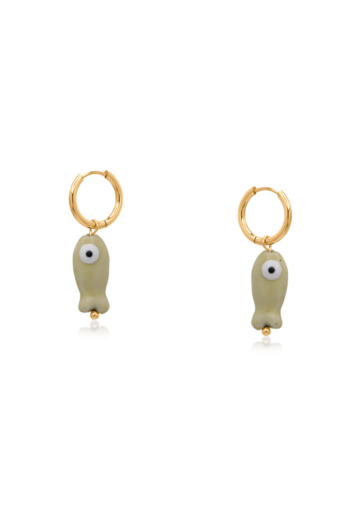 Big Metal London - Ceramic Painted Mini Fish Earrings