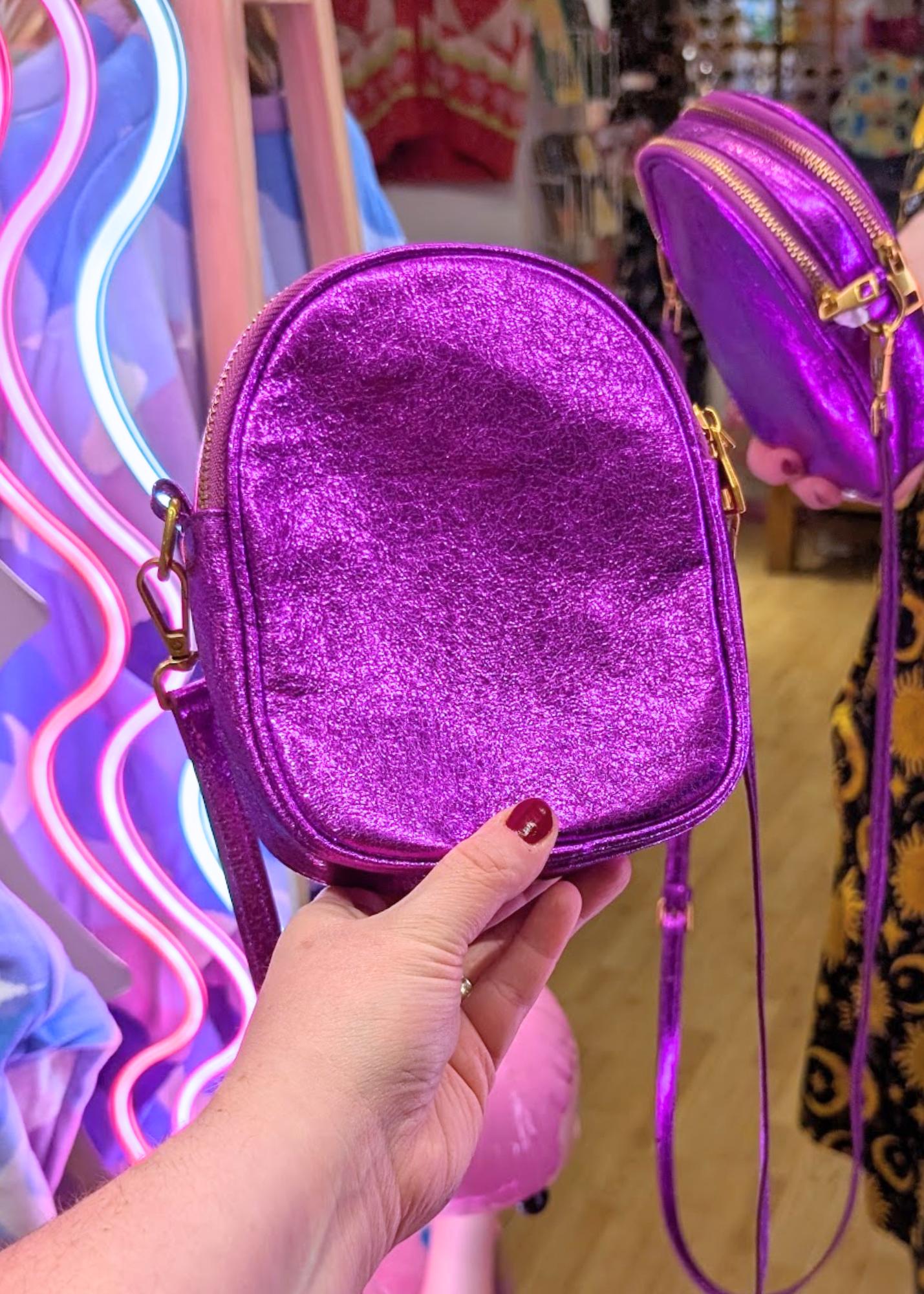 The Edit - Metallic Purple Cross Body Mini Bag
