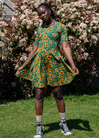 Rebel Romance - Sunflower Charity Fit & Flare Skater Dress