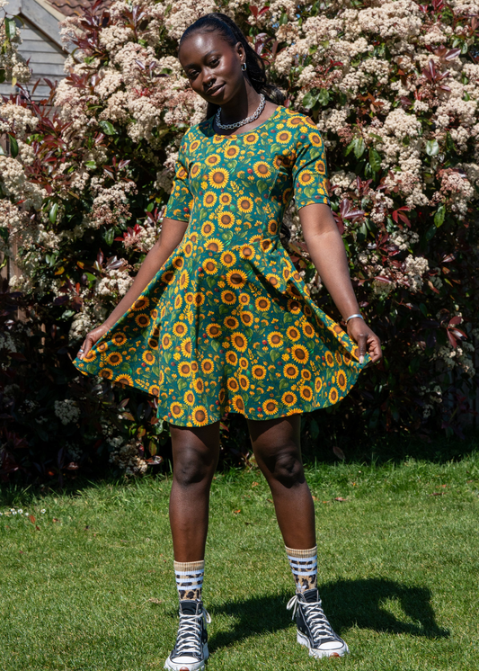 Rebel Romance - Sunflower Charity Fit & Flare Skater Dress