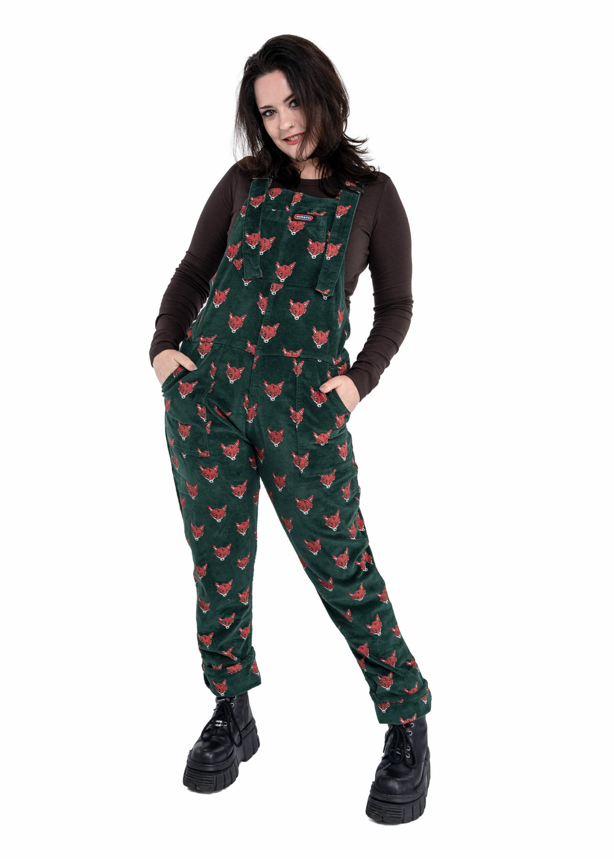 Run & Fly - Corduroy Fox Head Dungarees