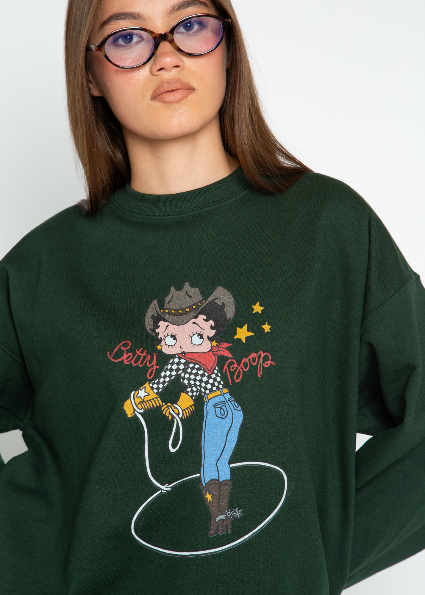 Daisy Street - Forest Green Betty Boop Sweater