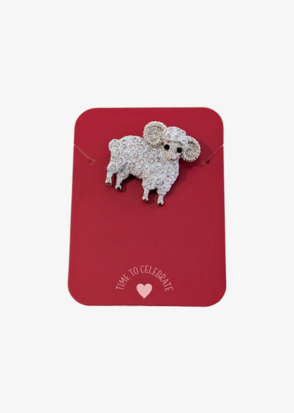 The Edit - Sparkly Ram Brooch