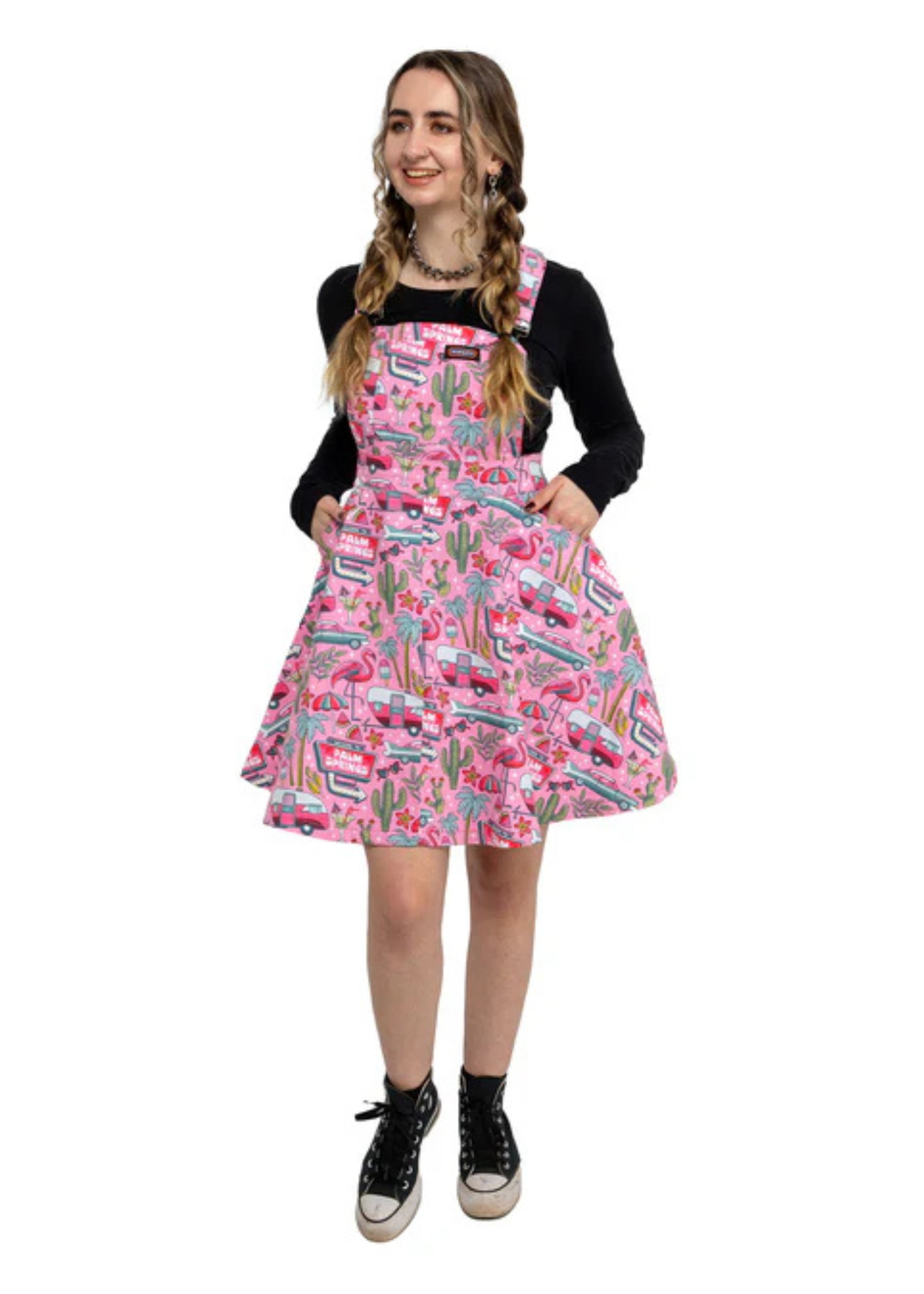 Run & Fly - Palm Springs Flared Pinafore Dress
