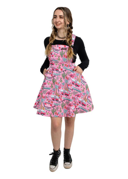 Run & Fly - Palm Springs Flared Pinafore Dress
