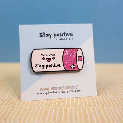 Sunshine Lane - Stay Positive Enamel Pin