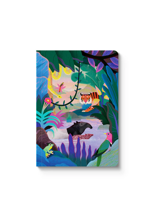 Ohh Deer - Animals of the Sumatran Jungle Paperback A6 Notebook