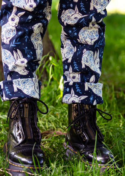 Rebel Romance x Abi Perry - Bunnies Stretch Dungarees
