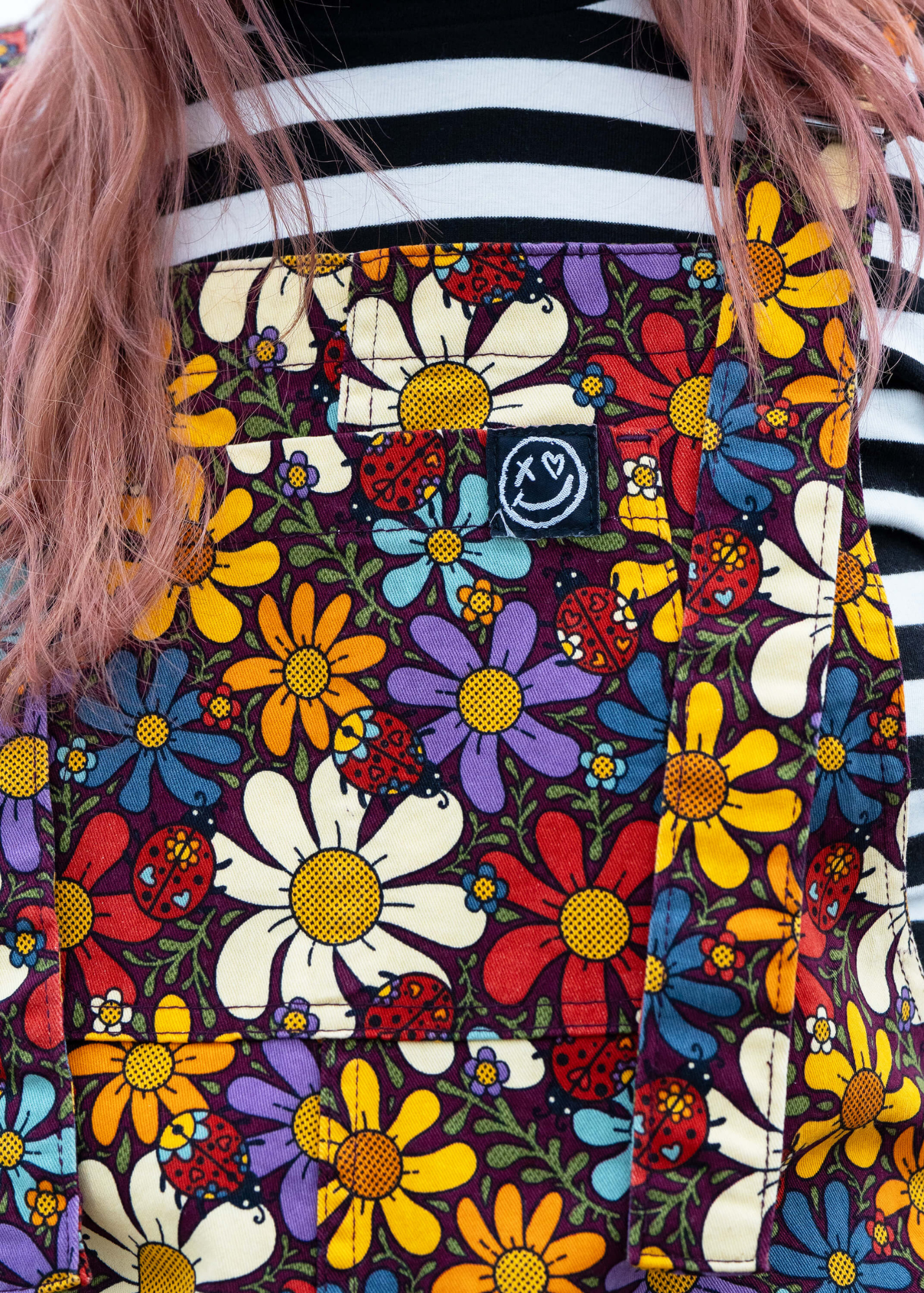 Rebel Romance - Love Bugs Stretch Dungarees