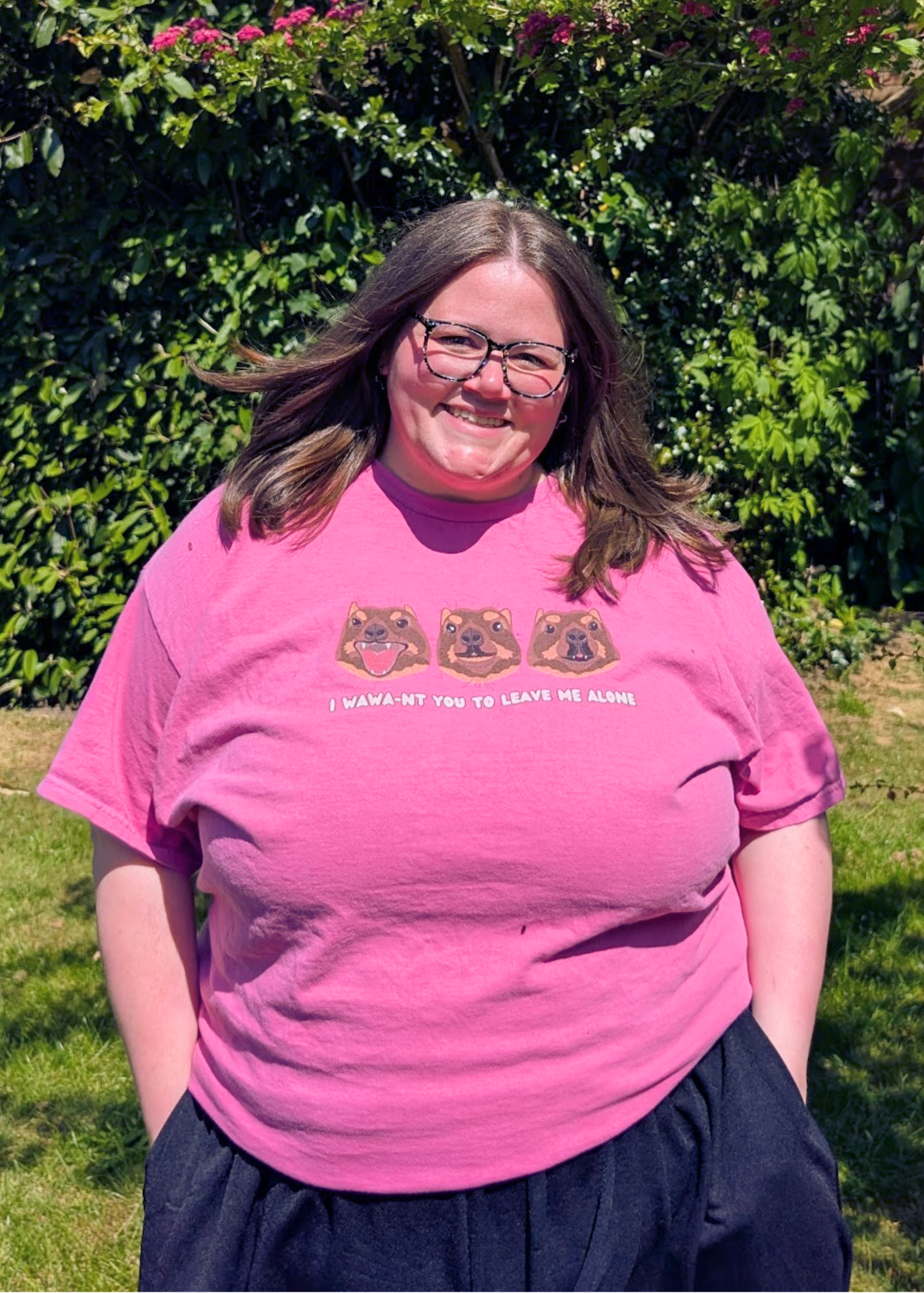 Home of Rainbows - Hyrax 'Leave Me Alone' Tee in Pink