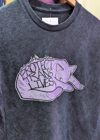 Home of Rainbows - Unisex 'Protect Trans Lives' Cat Charity Tee