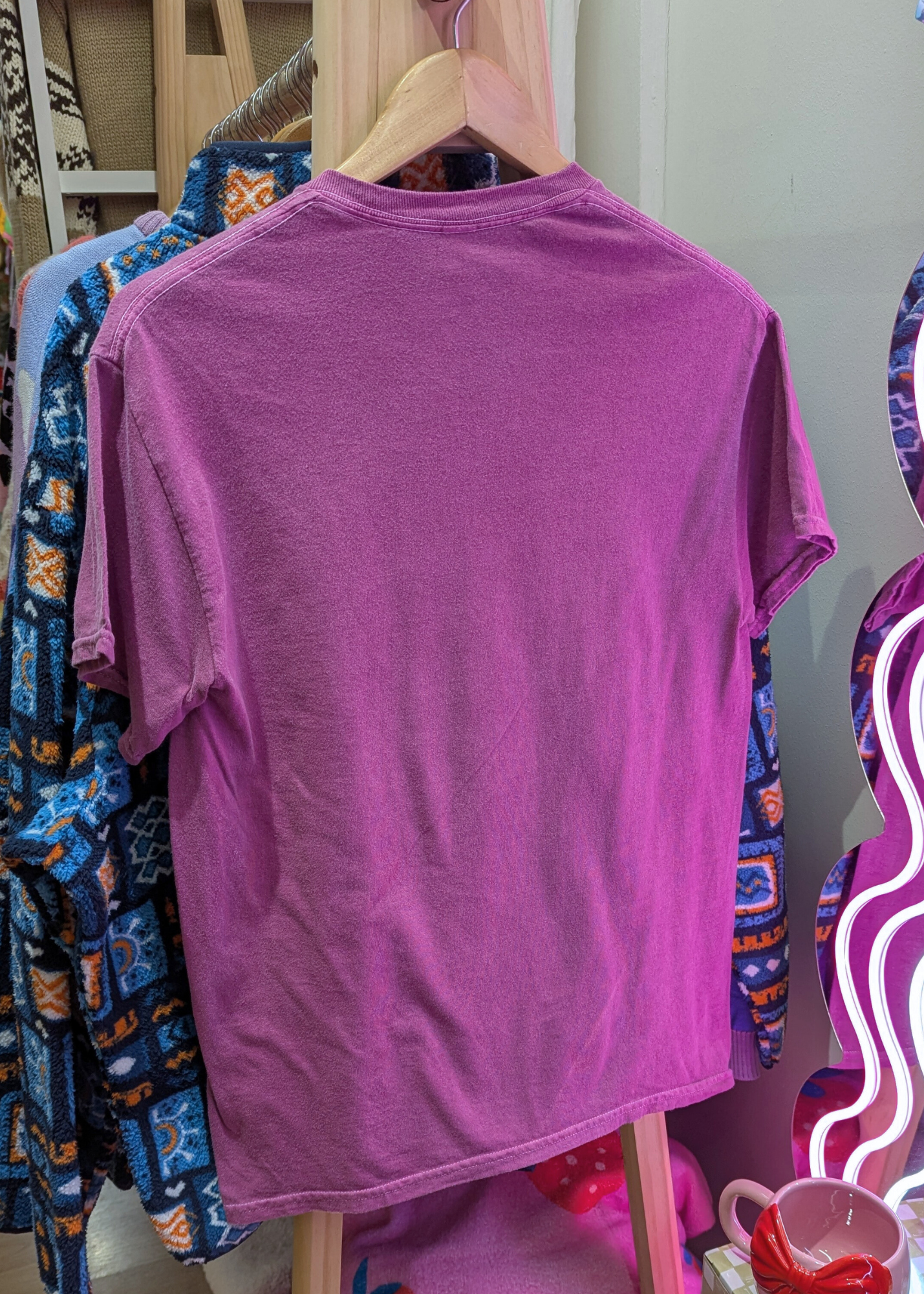 Home of Rainbows - Moggy Mischief Club Tee in Raspberry