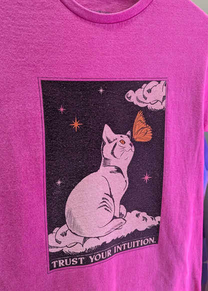 Daisy Street - Pink Trust Your Intuition Cat Tee