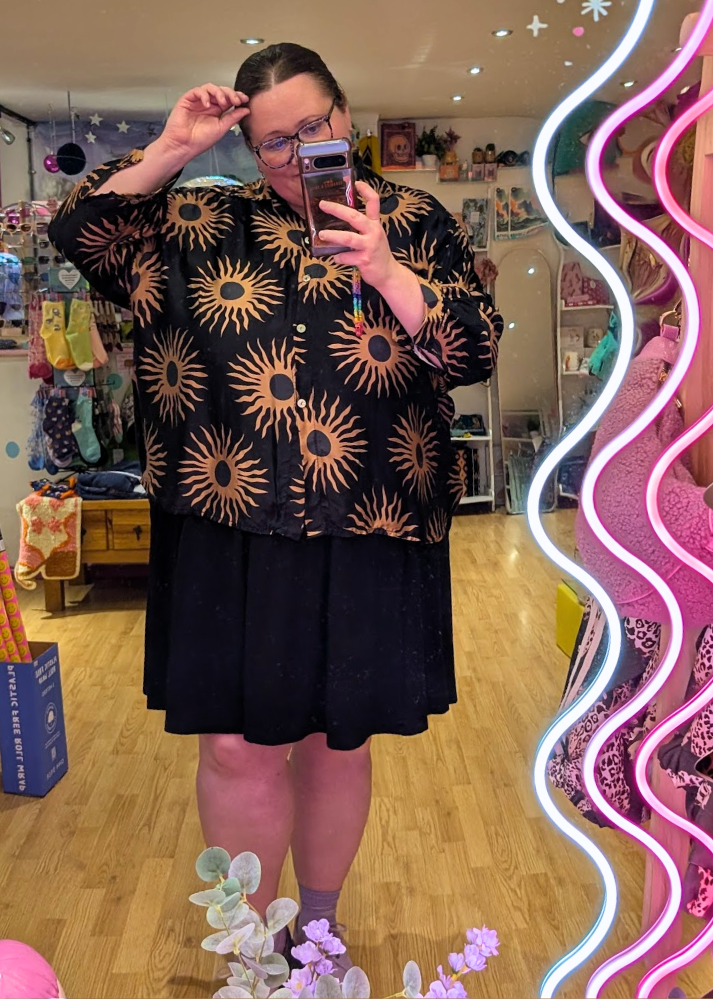 The Edit - Black and Brown Sun Shirt