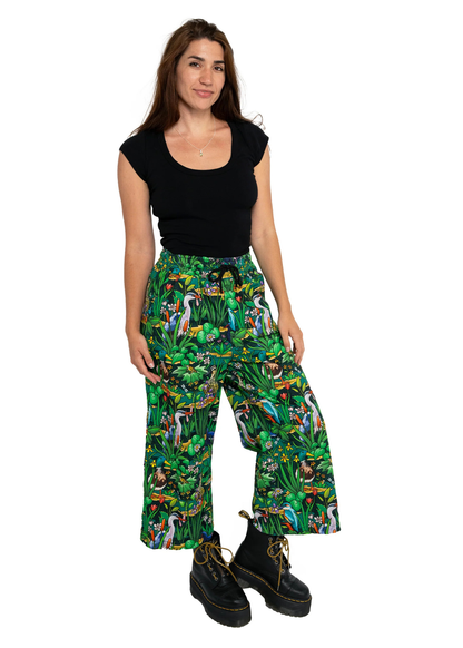 Rebel Romance - Pond Birds Wide Leg Cropped Trousers