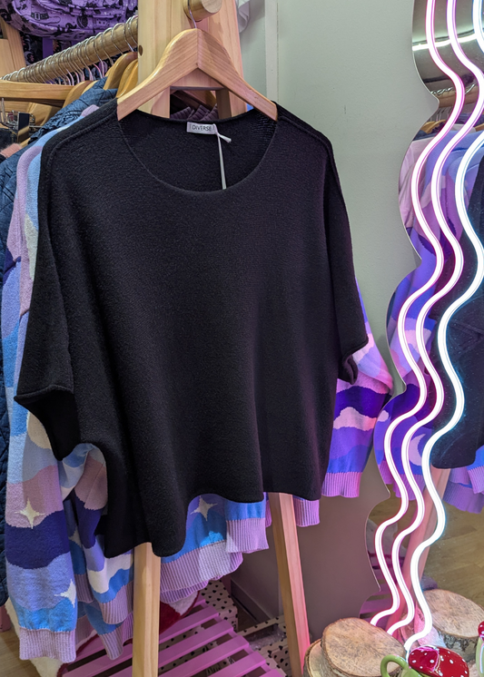 The Edit - Black Soft Knit Top