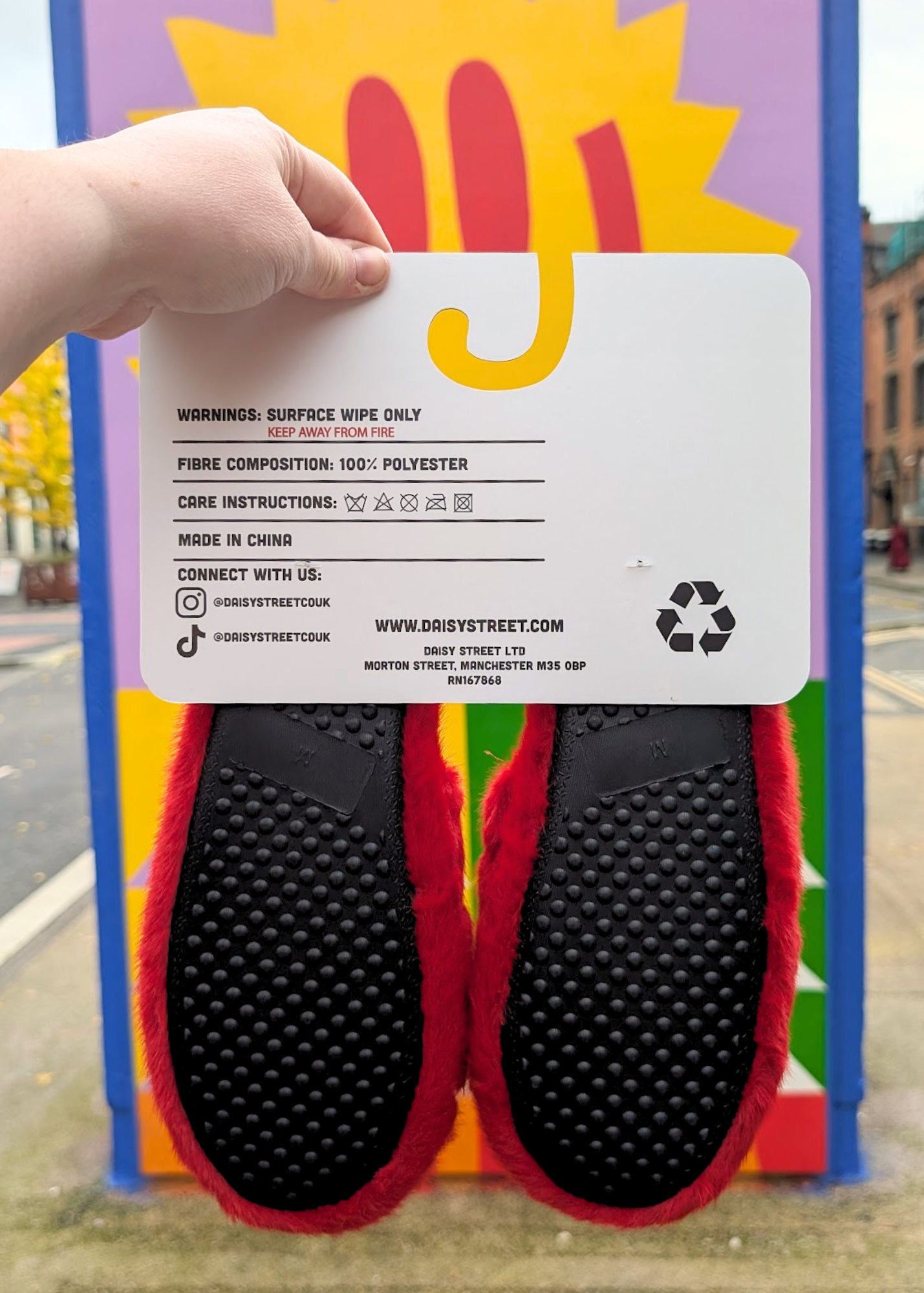 Daisy Street - Raspberry Plush Slippers