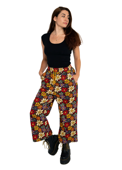 Rebel Romance - Love Bugs Wide Leg Cropped Trousers