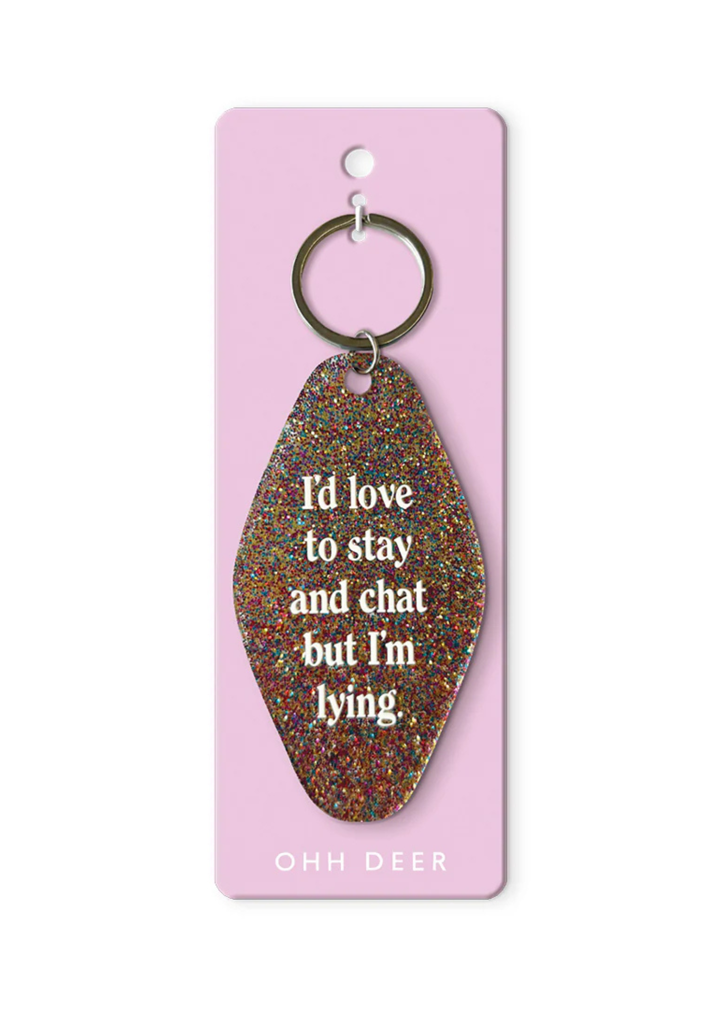Ohh Deer - 'Love to Stay and Chat' Keyring