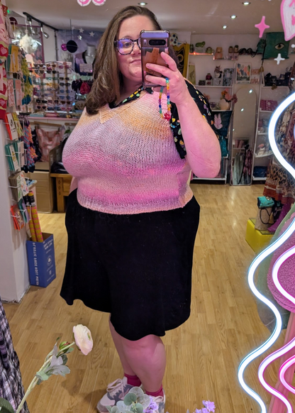 The Edit - Pink & Orange Ombre Knitted Sweater Vest
