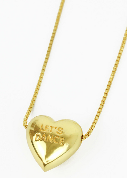 My Doris - Chunky Heart 'Party Time/Let's Dance' Reversible Necklace