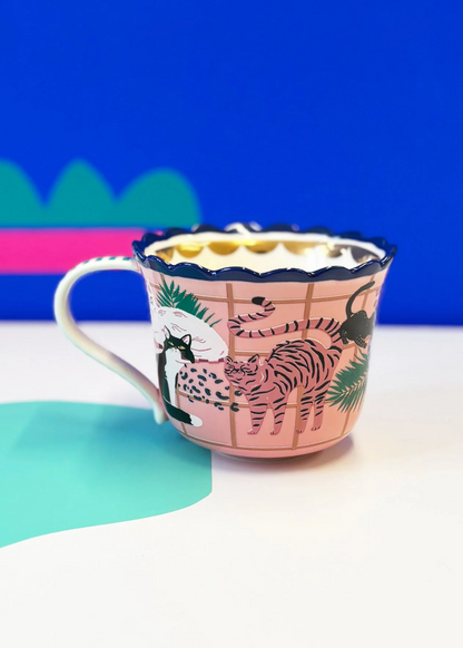 House of Disaster - Catnip Scalloped Cat Cup