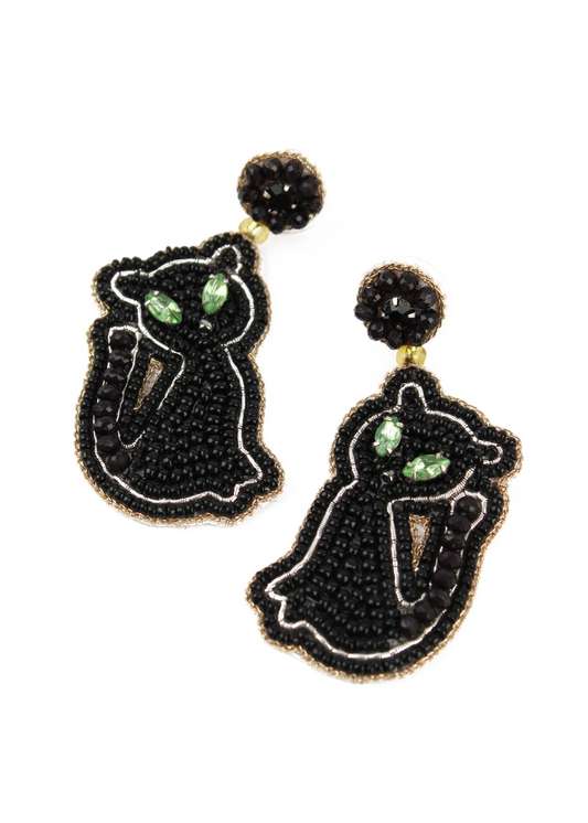 My Doris - Black Cat Earrings