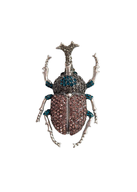 The Edit - XL Rhino Beetle Brooch