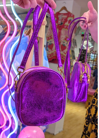 The Edit - Metallic Purple Cross Body Mini Bag