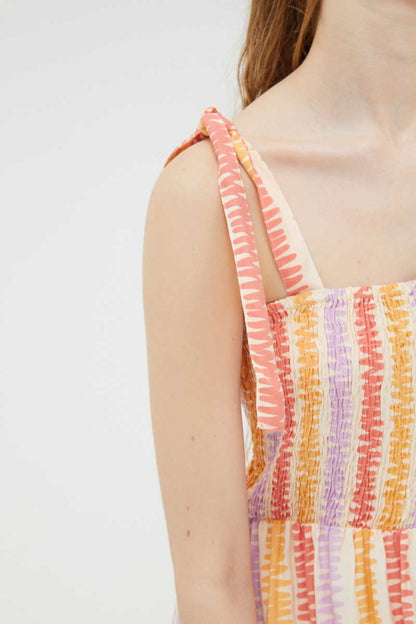 Compañia Fantastica - Scribble Stripe Maxi Dress