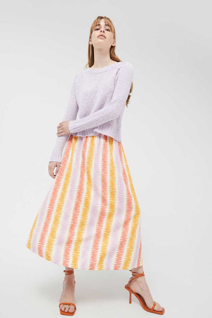 Compañia Fantastica - Scribble Stripe Midi Skirt